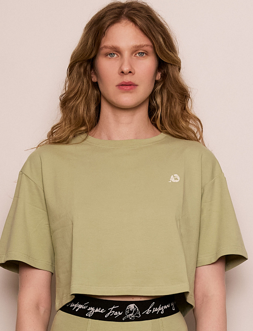 Футболка №15 Crop Green